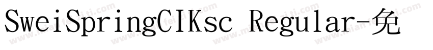 SweiSpringCIKsc Regular字体转换